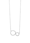 Absolute Sterling Silver Double Ring Pendant, SP144SL