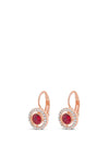 Absolute Ruby Drop Earrings, Rose Gold