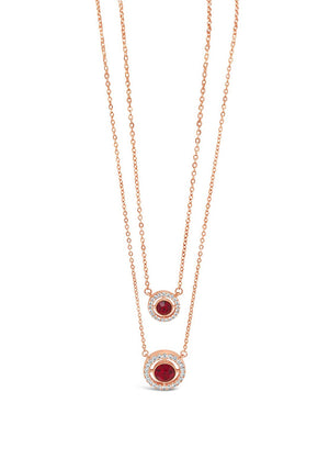 Absolute Ruby & Diamond Necklace, Rose Gold