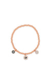 Absolute Hermatite Double Circle Collection Bracelet, Rose Gold