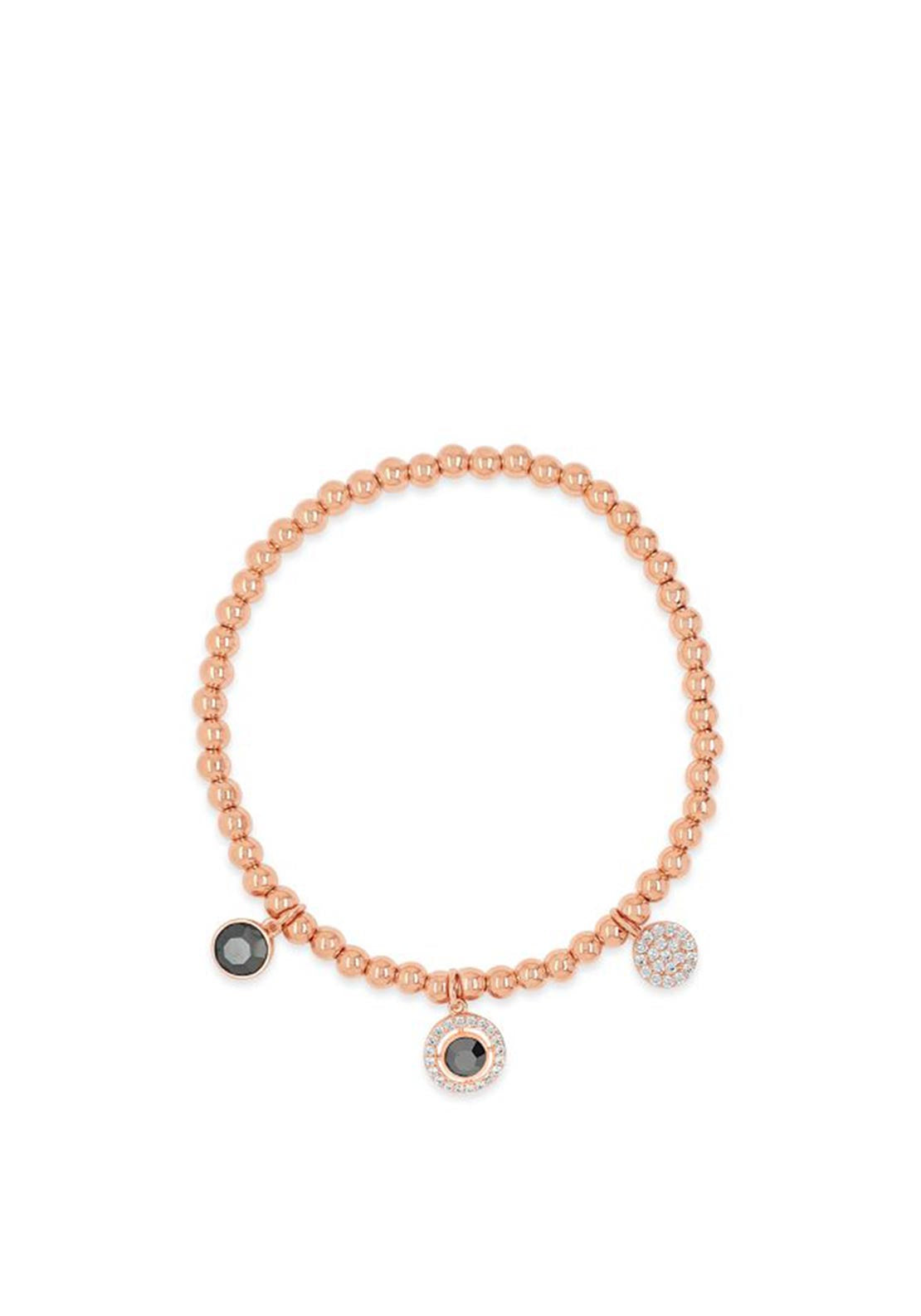 Absolute Hermatite Double Circle Collection Bracelet, Rose Gold