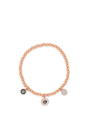 Absolute Hermatite Double Circle Collection Bracelet, Rose Gold