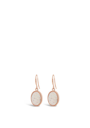 Absolute Rose Gold Opal Drop Earrings, E2069CR