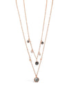 Absolute Hematite Layered Necklace, Rose Gold