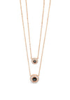 Absolute Hematite & Crystal Necklace, Rose Gold
