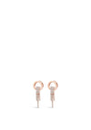 Absolute Rose Gold Circular Diamante Tassel Drop Earrings, E2093RS