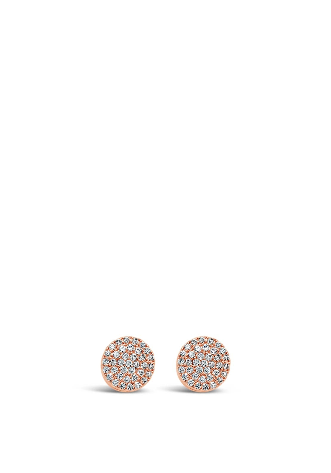 Absolute Rose Gold Diamante Stud Earrings, E2097RS