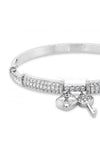 Absolute Key and Lock Diamond Bangle, Silver