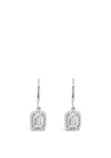 Absolute Silver Square Drop Earrings, E127SL