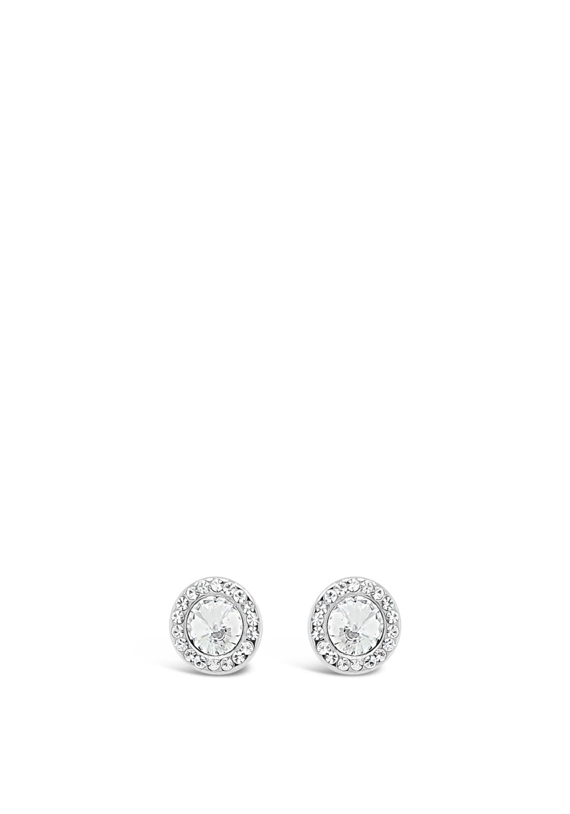 Absolute Silver Circular Cluster Diamante Stud Earrings, E2100SL