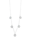 Absolute Silver 5 Circle Charm Necklace, N117SL