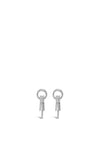 Absolute Silver Circular Diamante Tassel Drop Earrings, E2093SL
