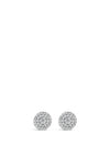 Absolute Silver Diamante Stud Earrings, E2097SL