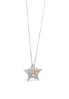 Absolute 2 Tone Star & Spinner Flower Necklace, JP242MX