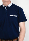 Advise Contrast Trim Polo Shirt, Navy