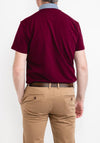 Advise Contrast Trim Polo Shirt, Burgundy