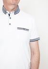 Advise Contrast Trim Polo Shirt, White