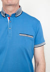 Advise Contrast Trim Polo Shirt, Blue