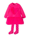 Agatha Ruiz De La Prada Faux Fur Dress and Tights, Pink