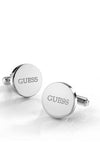 Guess Man Identity Round Cufflinks, Silver