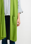Seventy1 One Size Long Sleeveless Cardigan, Green