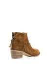 Alpe Suede Western Zip Back Ankle Boots, Tan