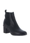 Alpe Leather Stud Block Heel Chelsea Boots, Black