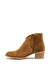 Alpe Suede Studded Western Ankle Boots, Tan