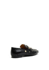 Alpe Leather Studded Loafers, Black