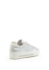 Alpe Leather Perforated Star Trainers, Silver