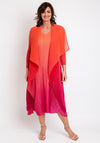 Alquema One Size Ombre Chiffon Dress & Jacket, Flame