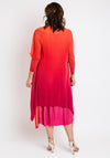 Alquema One Size Ombre Chiffon Dress & Jacket, Flame