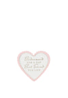 Amore Bridesmaid Bestfriend Heart Plaque, Pink