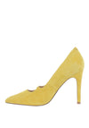 Amy Huberman Permission Suede Court Shoes, Yellow