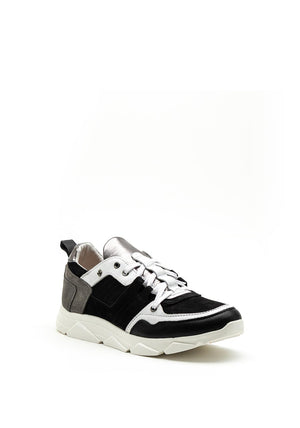 Amy Huberman Jeans Retro Colour Block Trainer, Black Multi