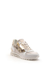 Amy Huberman Jerry Maguire Leather Mix Trainer, White & Gold