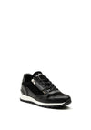 Amy Huberman Jerry Maguire Leather Mix Trainer, Black