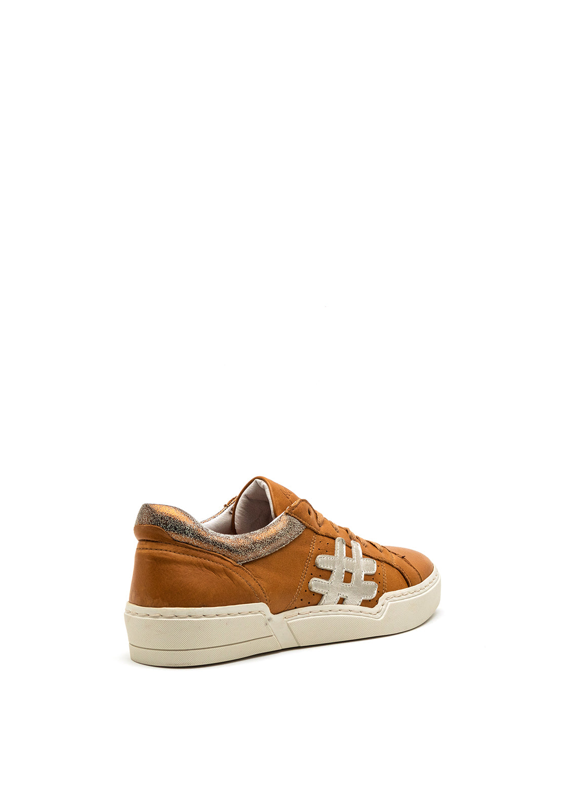 Amy Huberman Just Married Hashtag Design Leather Trainer, Tan