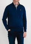 Andre Killiney Quarter Zip Sweater, Navy