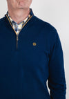 Andre Killiney Quarter Zip Sweater, Navy