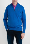 Andre Killiney Quarter Zip Sweater, Cobalt