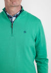 Andre Killiney Quarter Zip Sweater, Jade