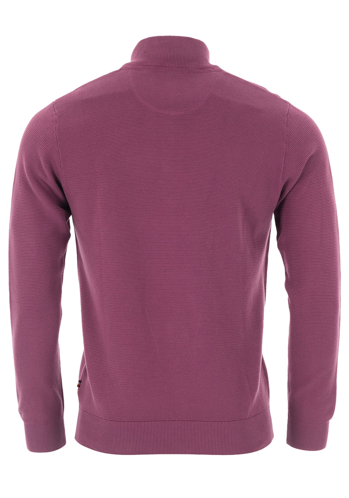 Andre Paris Cotton Half Zip Jumper, Grape