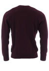 Andre Valencia Cotton V-Neck Sweater, Burgundy