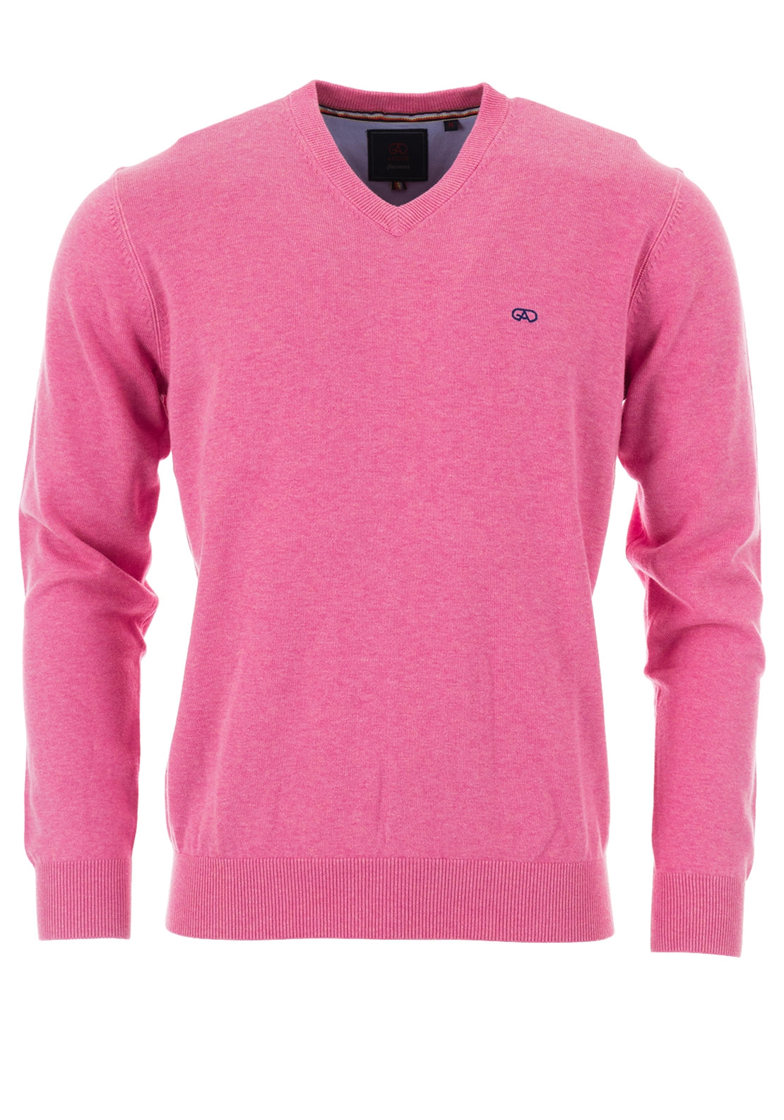 Andre Valencia Cotton V-Neck Sweater, Pink