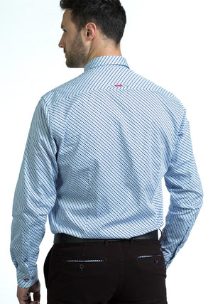 Andre Liffey Long Sleeve Shirt, Blue