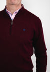 Andre Arklow Half Zip Sweater, Wine