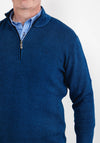 Andre Dalkey Half Zip Sweater, Cobalt