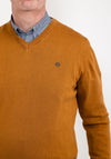 Andre Malahide V-Neck Sweater, Mustard