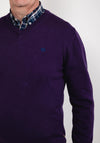 Andre Malahide V-Neck Sweater, Purple
